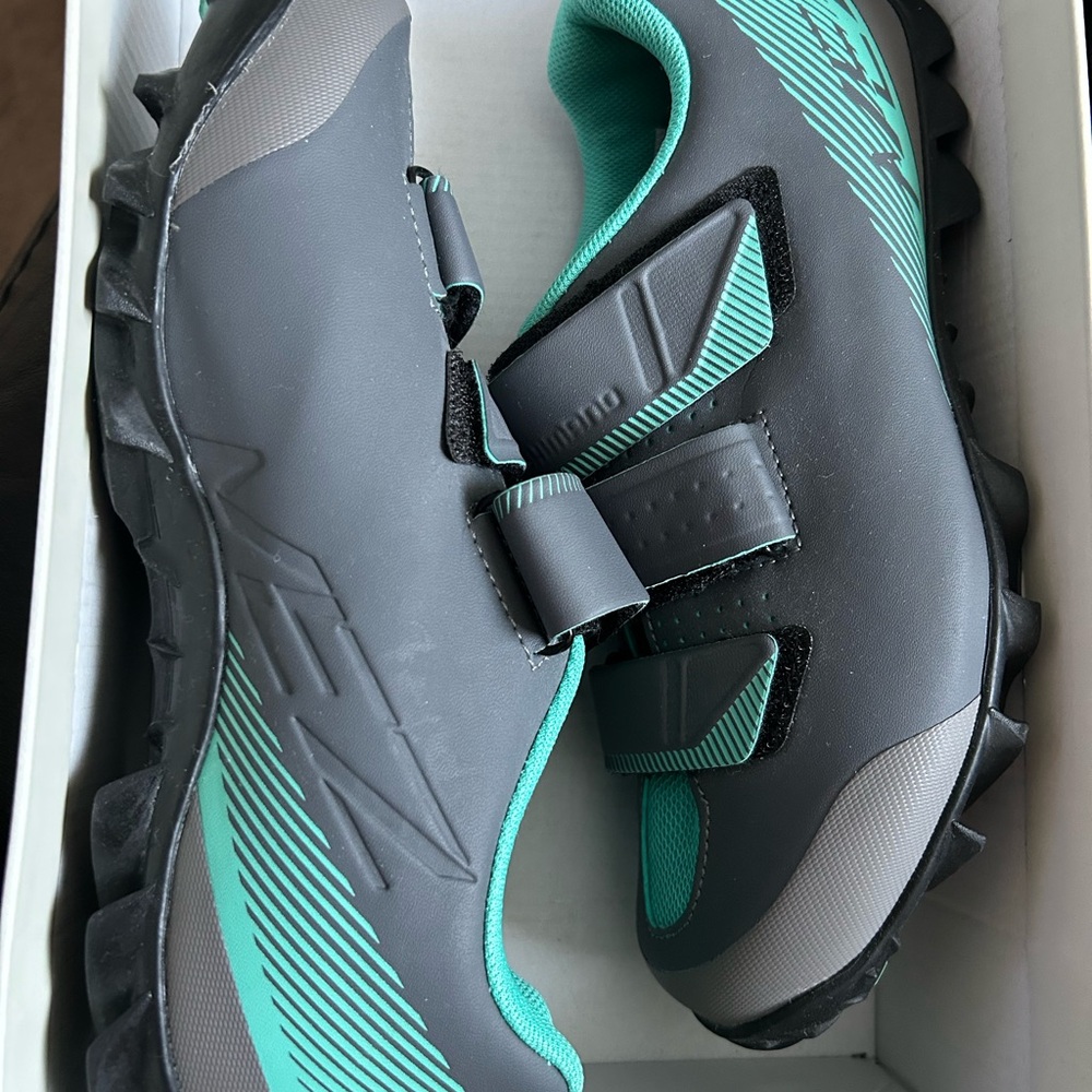 Shimano Black and Teal Cycling Shoes